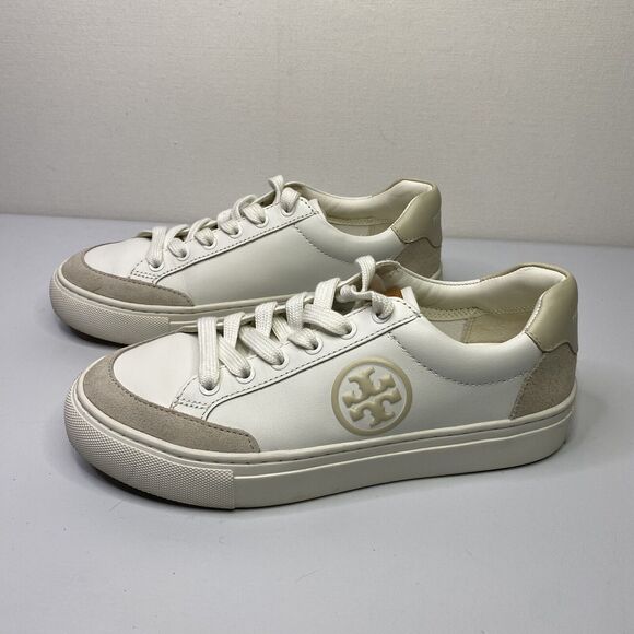 Tory Burch Shoes - Tory Burch Colorblock Sneakers Tennis shoes 5.5 women Snow White Napa Leather